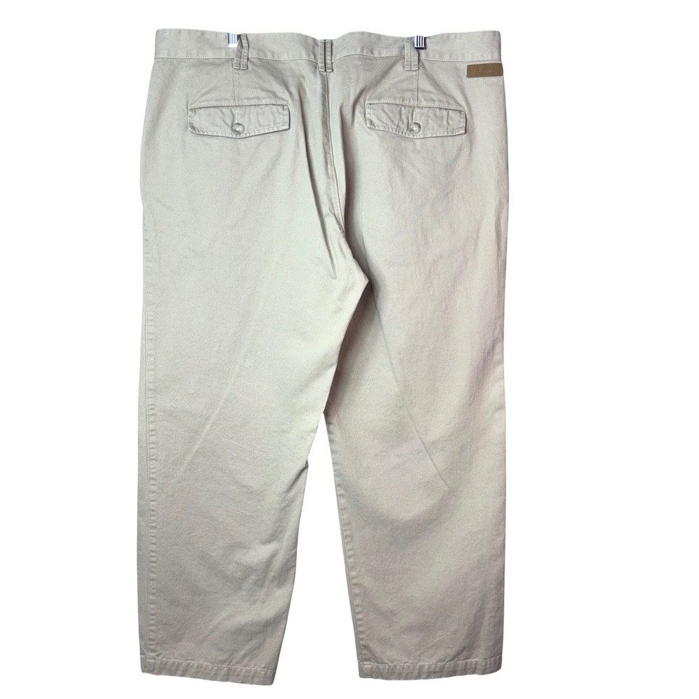 Tan Pants Cabela's Mens Size 42x30 Beige Cotton Blend Chino Golf Work Casual - Picture 3 of 7